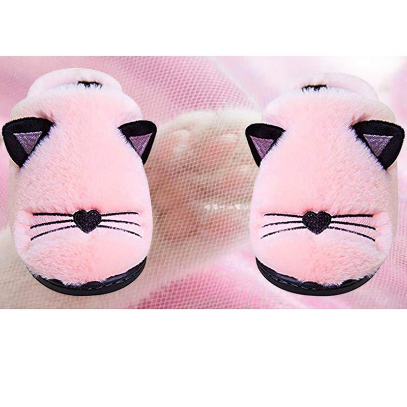 Anddyam Kids Family Cute Cat Household Anti-Slip Indoor Home Slippers for Girls and Boys (10-11 Little Kid, Pink, 10) - Image 5